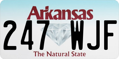 AR license plate 247WJF