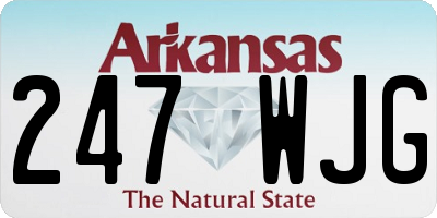 AR license plate 247WJG