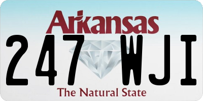 AR license plate 247WJI