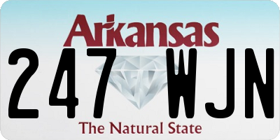 AR license plate 247WJN