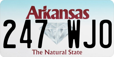 AR license plate 247WJO