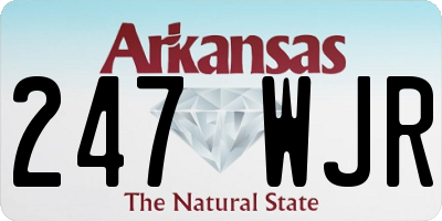 AR license plate 247WJR