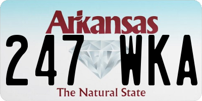 AR license plate 247WKA