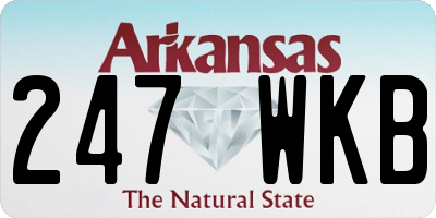 AR license plate 247WKB