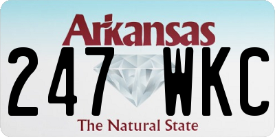 AR license plate 247WKC