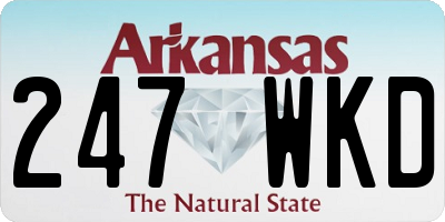 AR license plate 247WKD