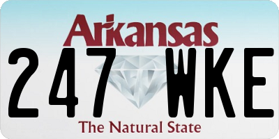 AR license plate 247WKE