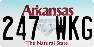 AR license plate 247WKG
