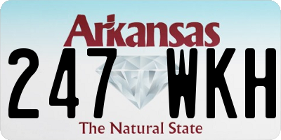AR license plate 247WKH