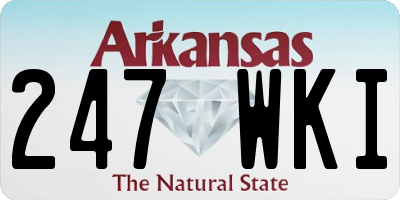 AR license plate 247WKI