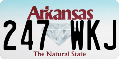 AR license plate 247WKJ