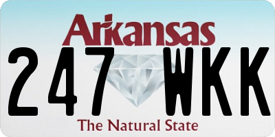 AR license plate 247WKK