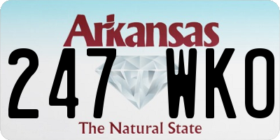 AR license plate 247WKO