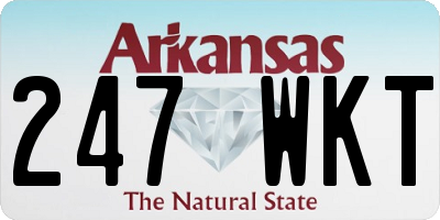 AR license plate 247WKT