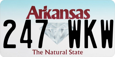 AR license plate 247WKW
