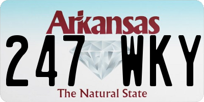 AR license plate 247WKY