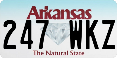 AR license plate 247WKZ