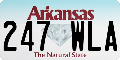 AR license plate 247WLA