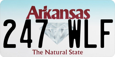 AR license plate 247WLF