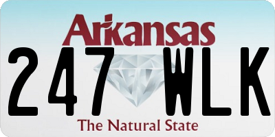 AR license plate 247WLK