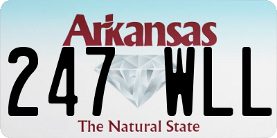 AR license plate 247WLL