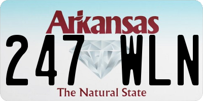 AR license plate 247WLN