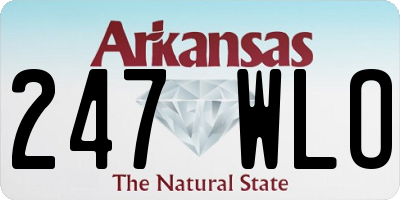 AR license plate 247WLO