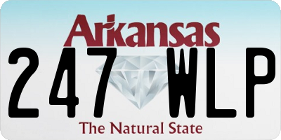 AR license plate 247WLP