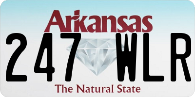 AR license plate 247WLR