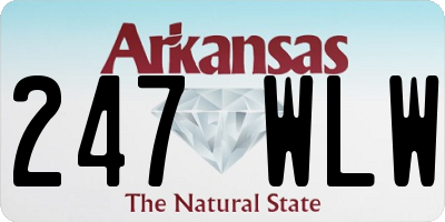 AR license plate 247WLW