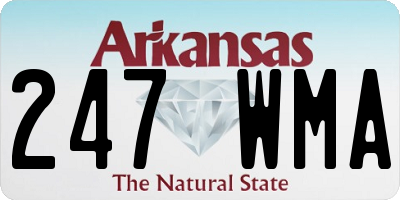 AR license plate 247WMA