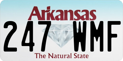 AR license plate 247WMF