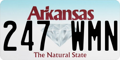 AR license plate 247WMN
