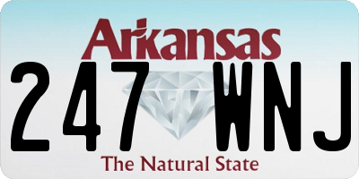 AR license plate 247WNJ