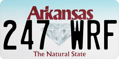 AR license plate 247WRF