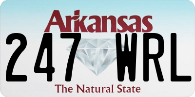 AR license plate 247WRL