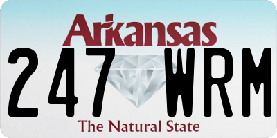 AR license plate 247WRM