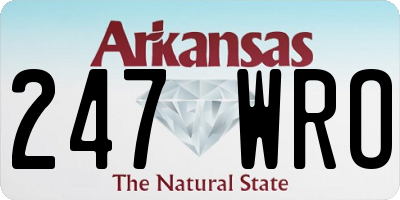 AR license plate 247WRO