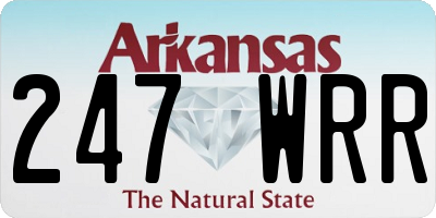 AR license plate 247WRR