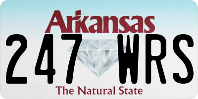 AR license plate 247WRS