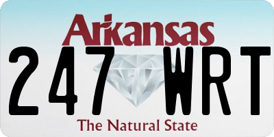 AR license plate 247WRT