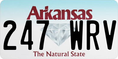 AR license plate 247WRV