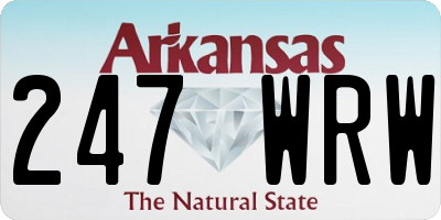 AR license plate 247WRW