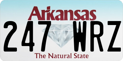 AR license plate 247WRZ