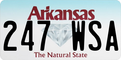 AR license plate 247WSA