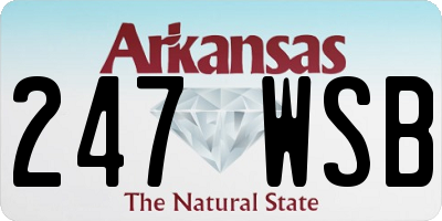AR license plate 247WSB