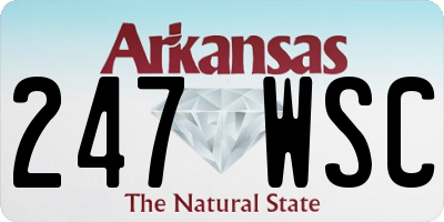 AR license plate 247WSC