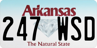 AR license plate 247WSD