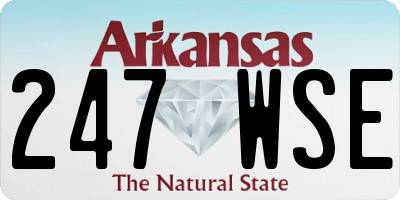 AR license plate 247WSE
