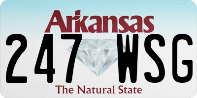 AR license plate 247WSG